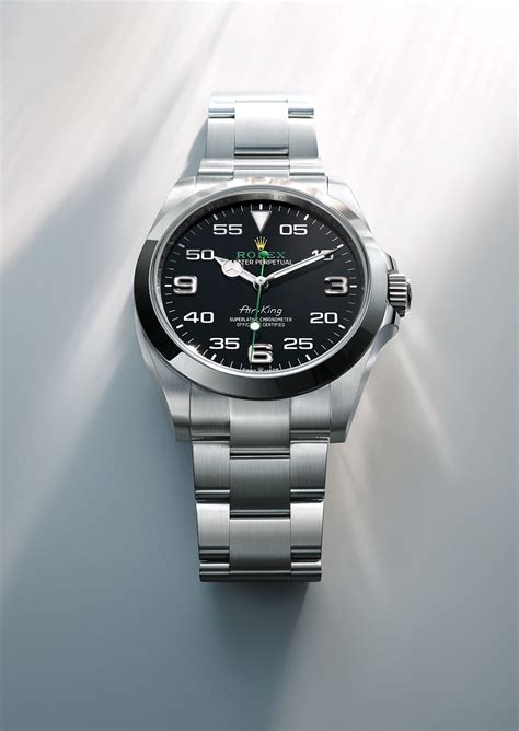 rolex air-king wird eingestellt|Rolex Air-King models.